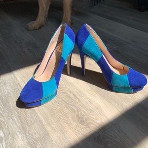 Dolce vita blue suede pumps